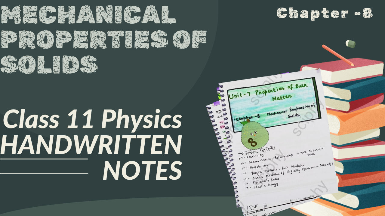 Mechanical Properties Of Solids Chapter 8 Notes PDF Class 11 Physics ...